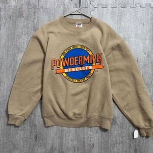 Vintage Jerzees Pullover Powdermilk Biscuits Graphic Crewneck Sweatshirt Medium‎
